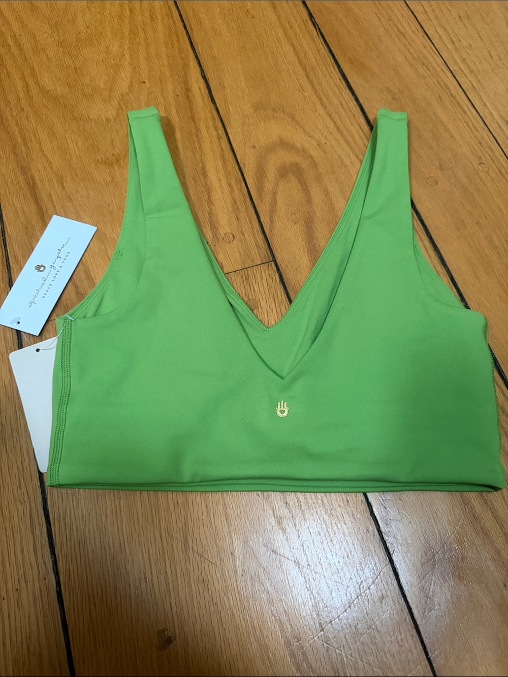 Spiritual Gangster Lime Green V-Neck Tank